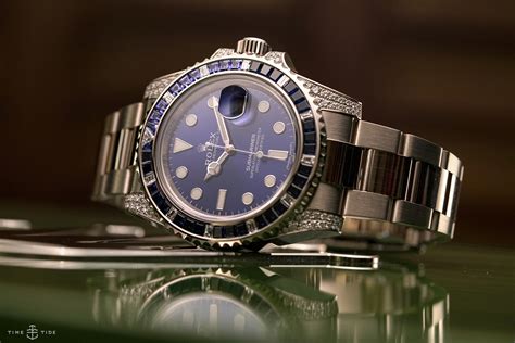 rolex blue submariner white gold review|white gold submariner blue bezel.